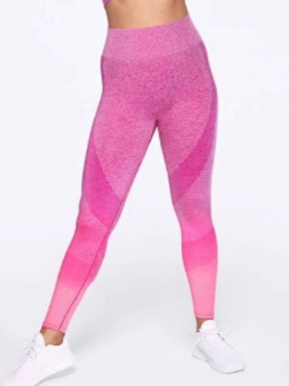 Victoria's Secret Leggings M Pink Ombre High Waist Seamless Workout Barbie